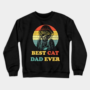 Best Cat Dad Ever Club 7 Crewneck Sweatshirt